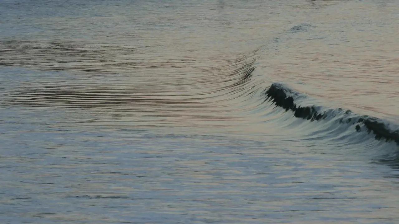 Waves at sunset along beach