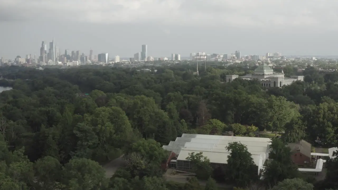 Drone Shot of Philadelphia Fairmount Park Horticulture Center