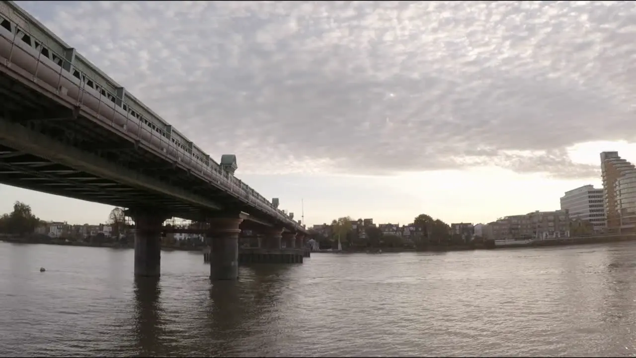 View river Thames London at sunset