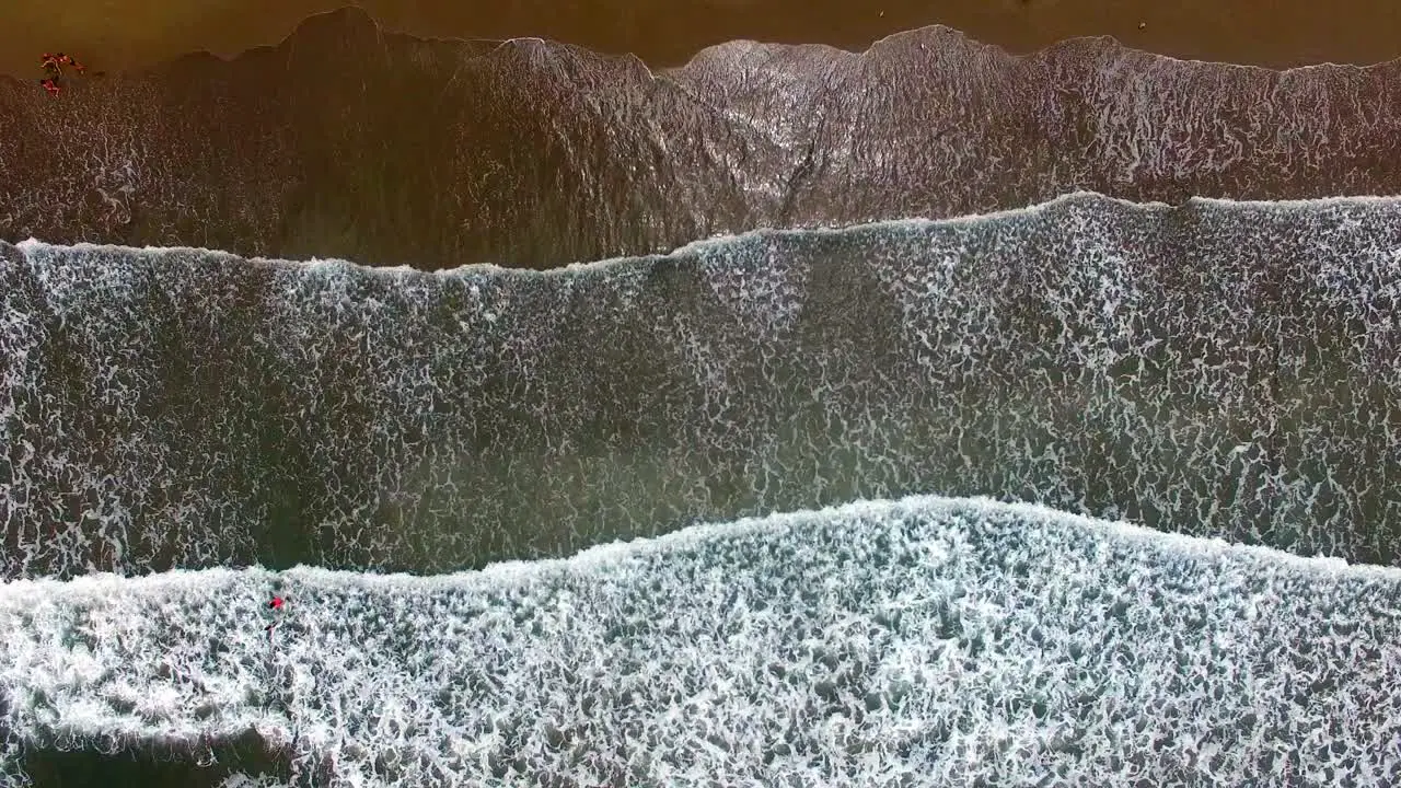 Aerial view with drone of the people on the beaches of Boca Rio Veracruz