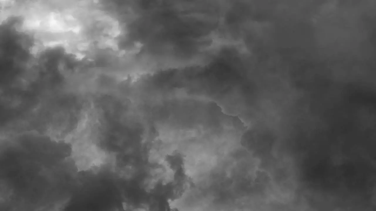 thunderstorm flying through dark cumulonimbus clouds 4k