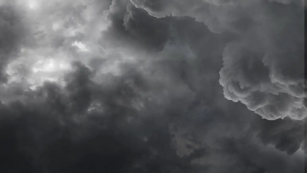 view of clouds storm flying through dark clouds