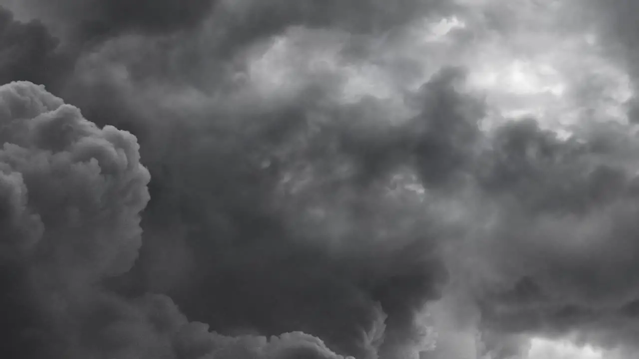 4k dark clouds and thunderstorms in the dark sky