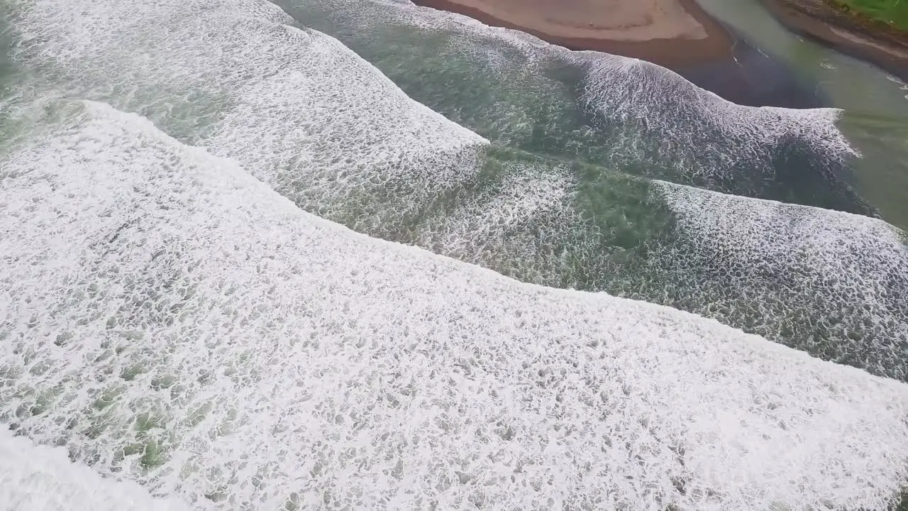 Aerial View Of Rough Sea Waves