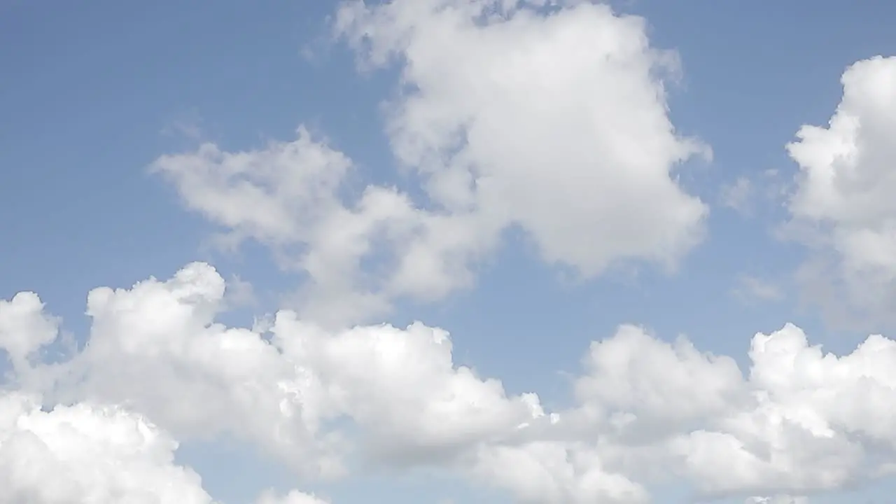 Soft blue sky white very nice clouds in summer sunny day horizon view panoramic