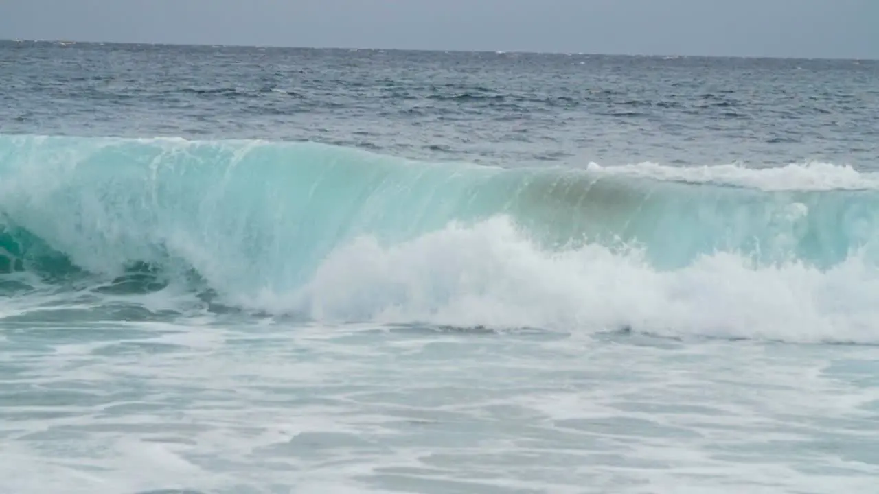 Waves Crashing in Rough Ocean