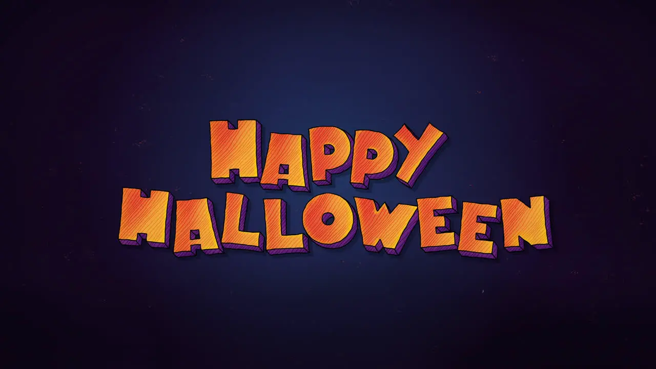 Happy Halloween Animated Motion Graphic Title Card with Alpha Matte