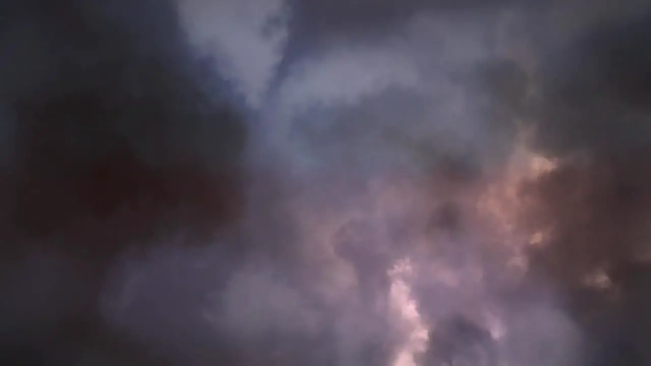 Thunders in the sky with clouds