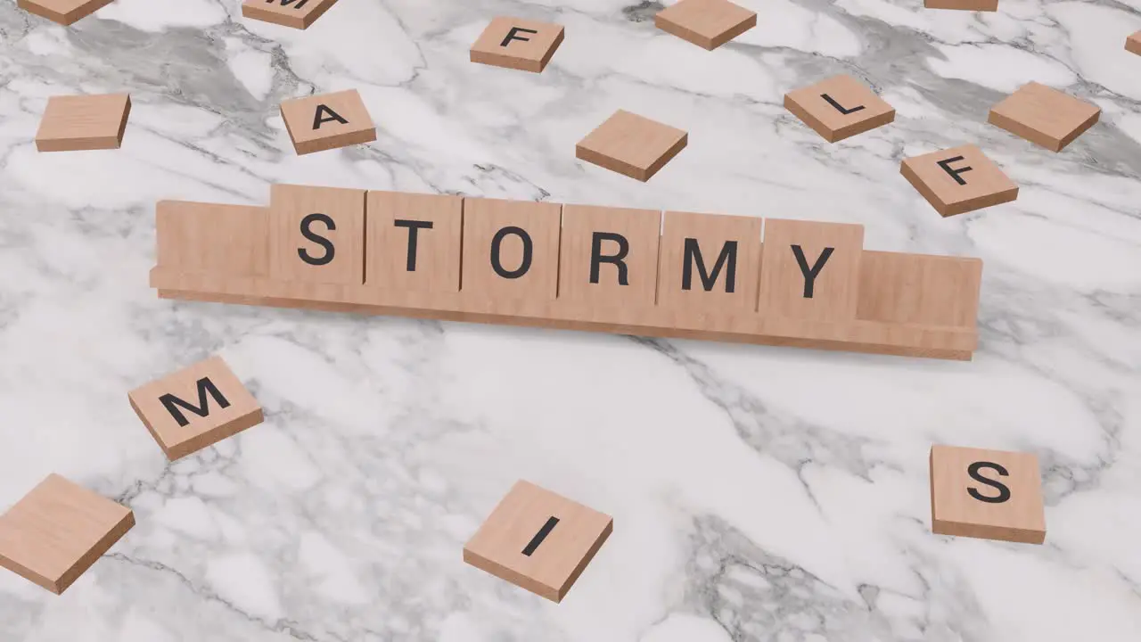 Stormy word on scrabble