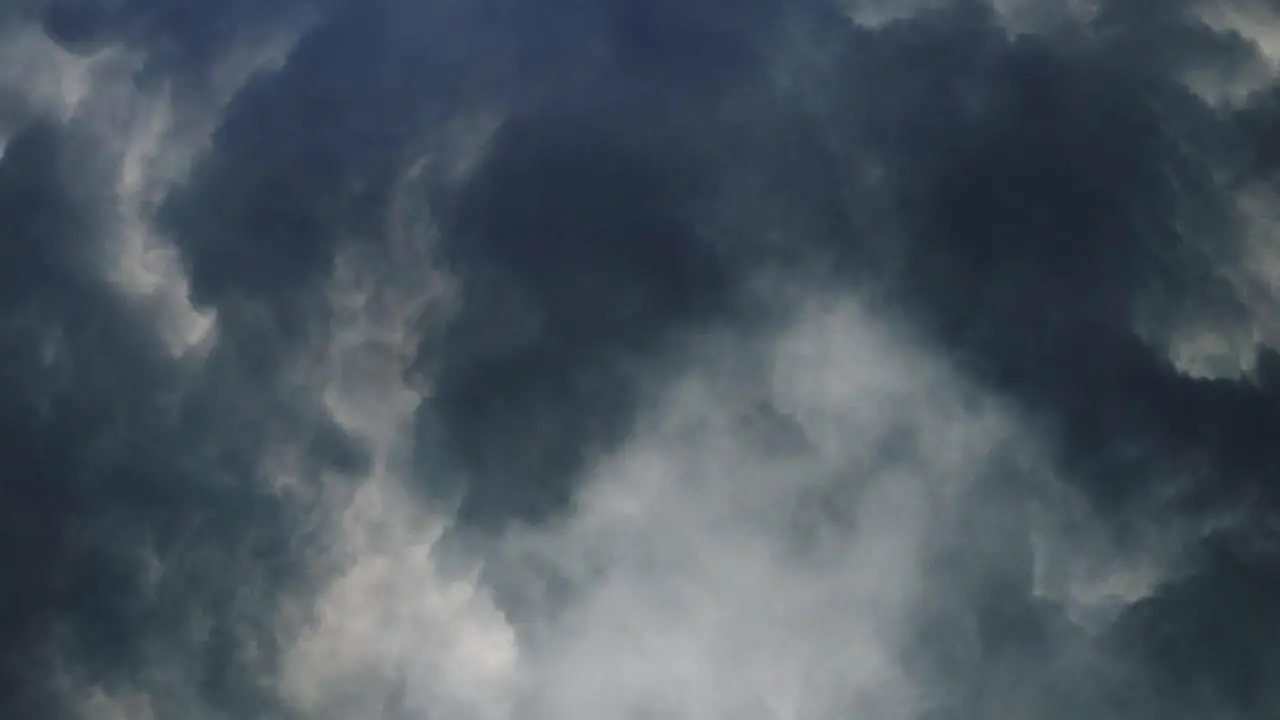 4k lightning flashes and dark clouds moving in the sky thunderstorm