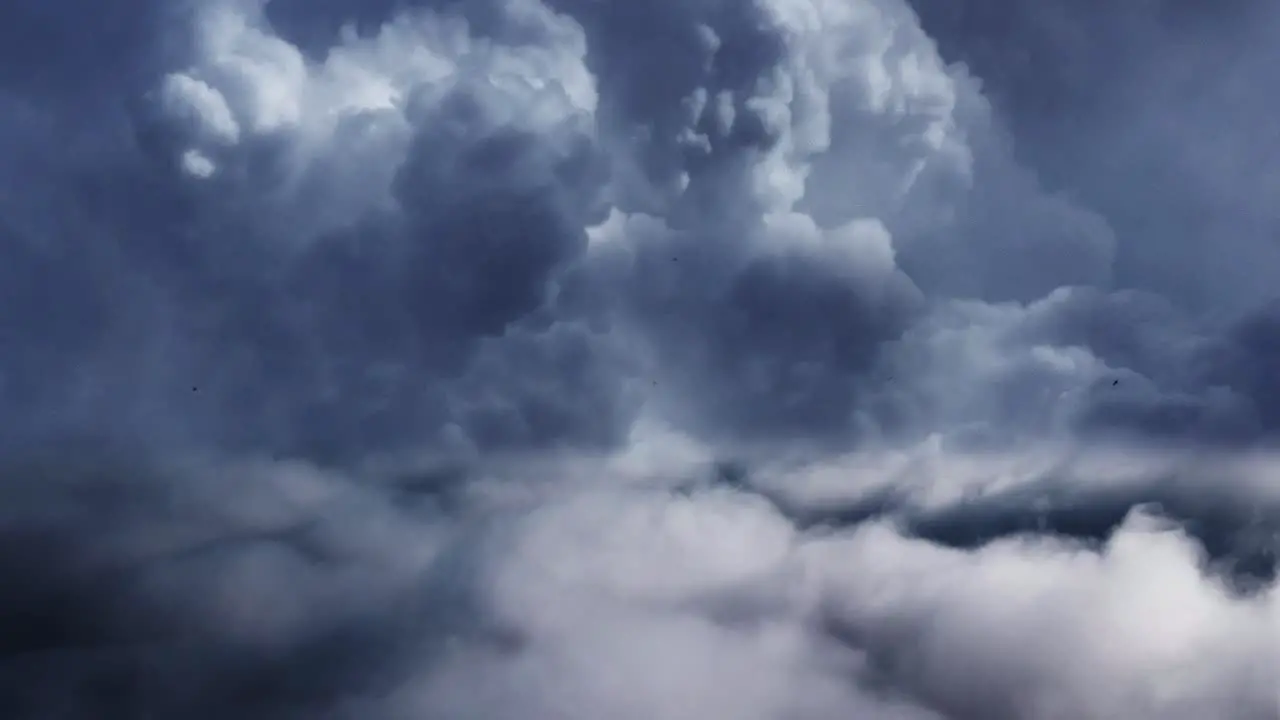 a thunderstorm struck across the sky with cumulonimbus clouds moving