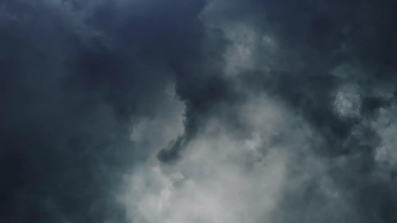 4k thunderstorm thick clouds in the sky with flashes of lightning