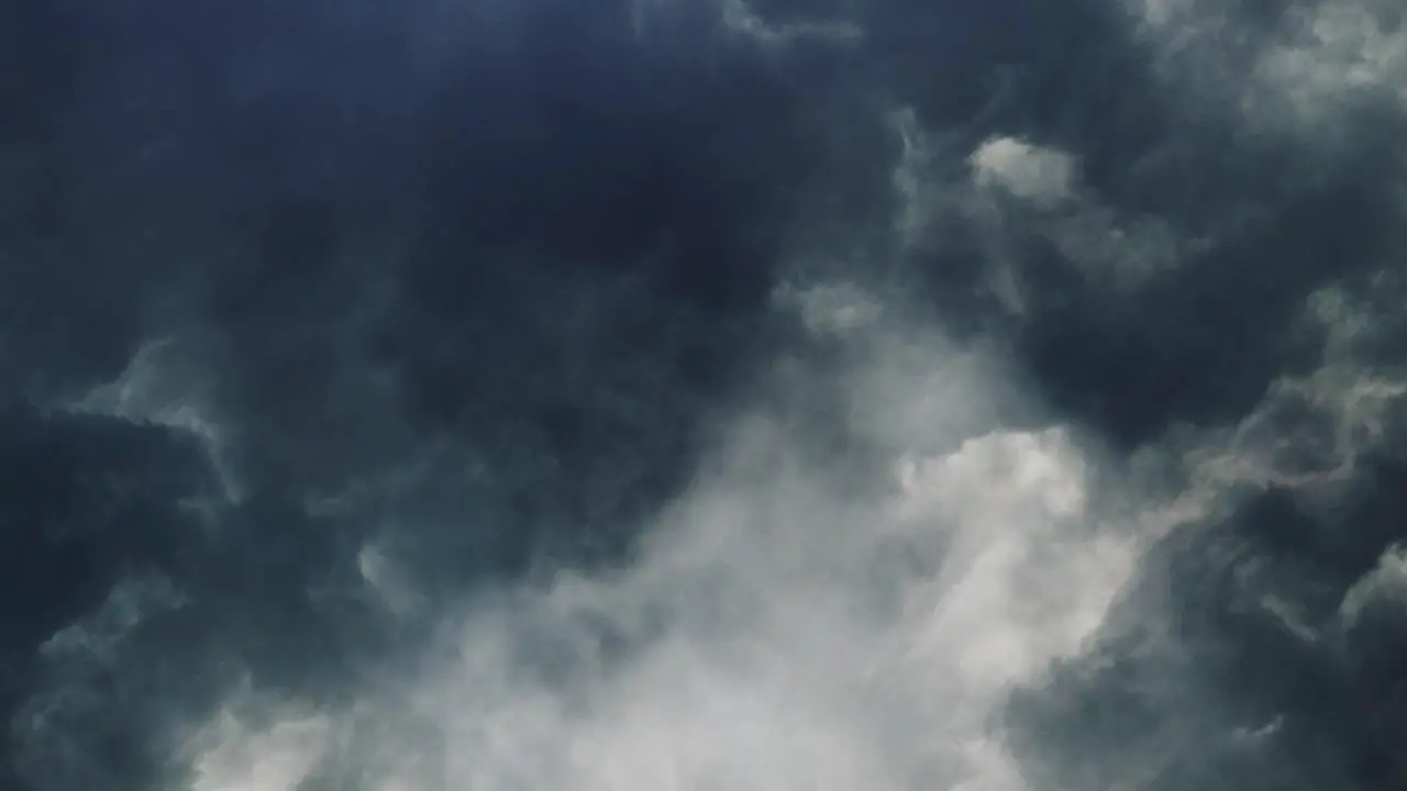 4k lightning flashes among dark and moving cumulonimbus clouds thunderstorm