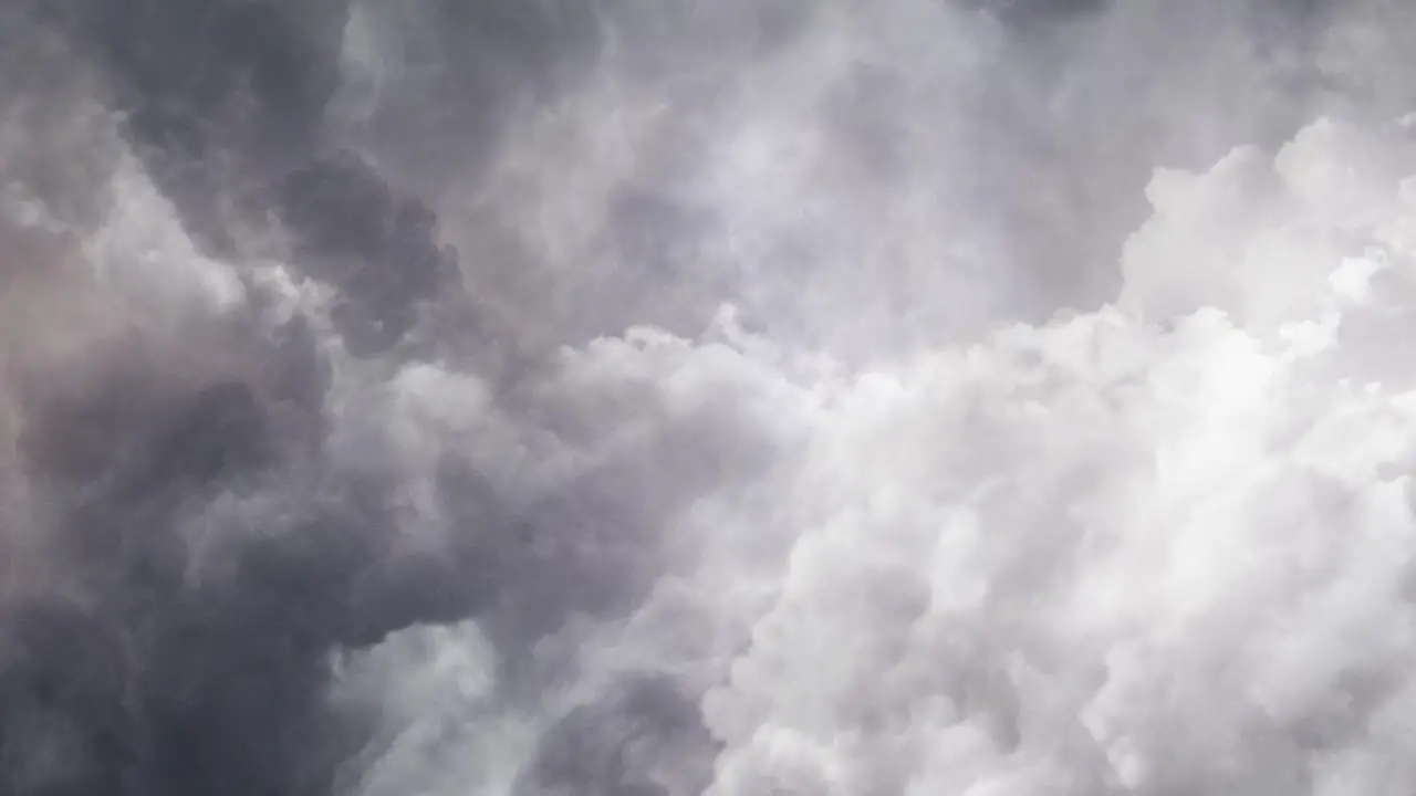 view of Lightning thunder cloud dark cloudy