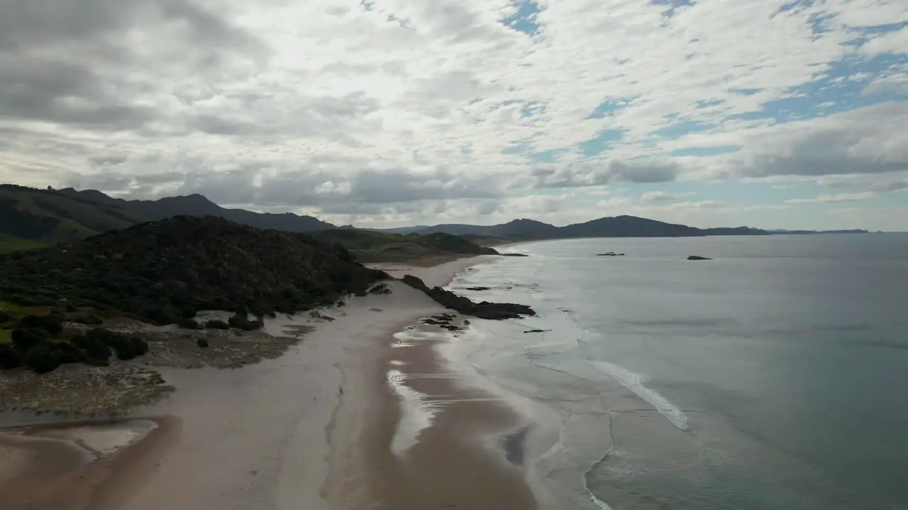 Aerial View Of Ocean Beach In Whangarei Heads In Northland New Zealand