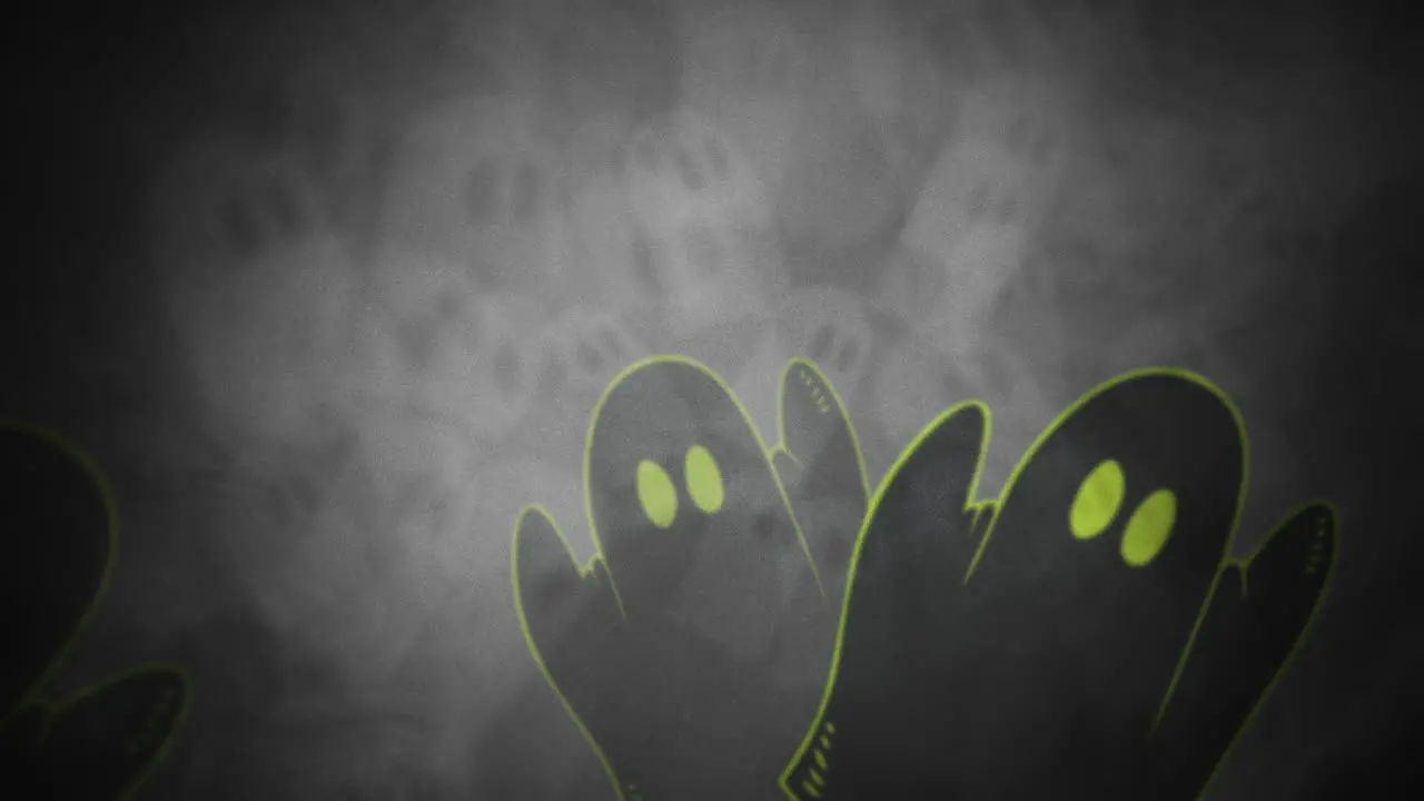 Halloween background animation with the ghosts