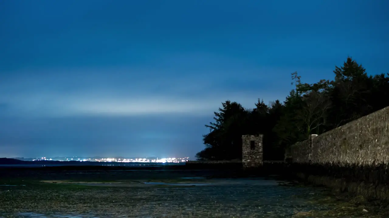 Night timelapse Killala Quay Mayo Ireland