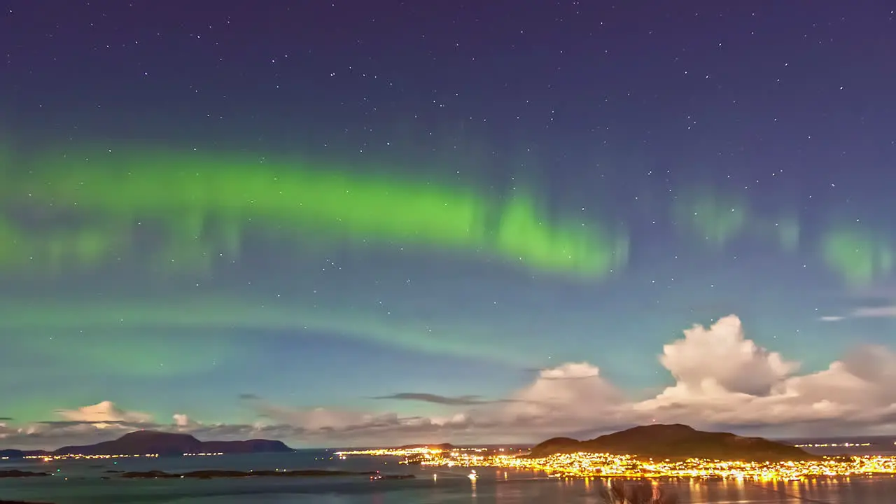 Aurora Borealis Northern Lights time lapse off the coast of Sweden