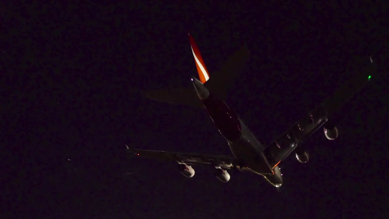 Airplane Landing at Night