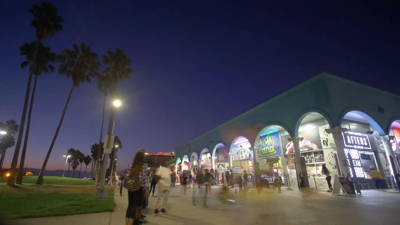 Venice Beach Shops At Nightime