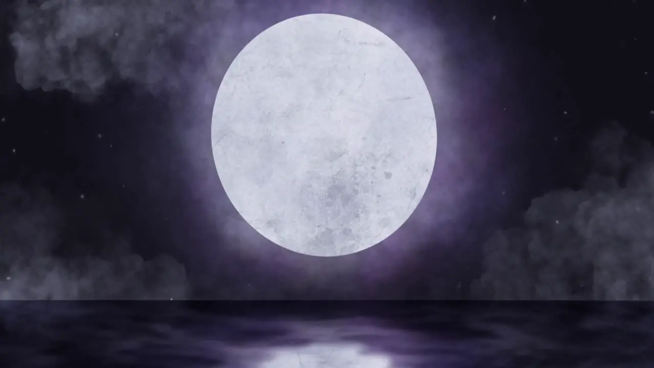 Animation of moon in night sky