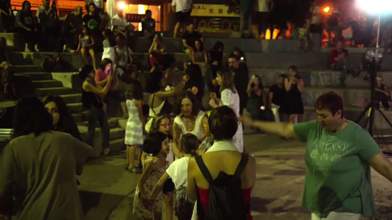 People dancing at a music festival concert in Athens Greece