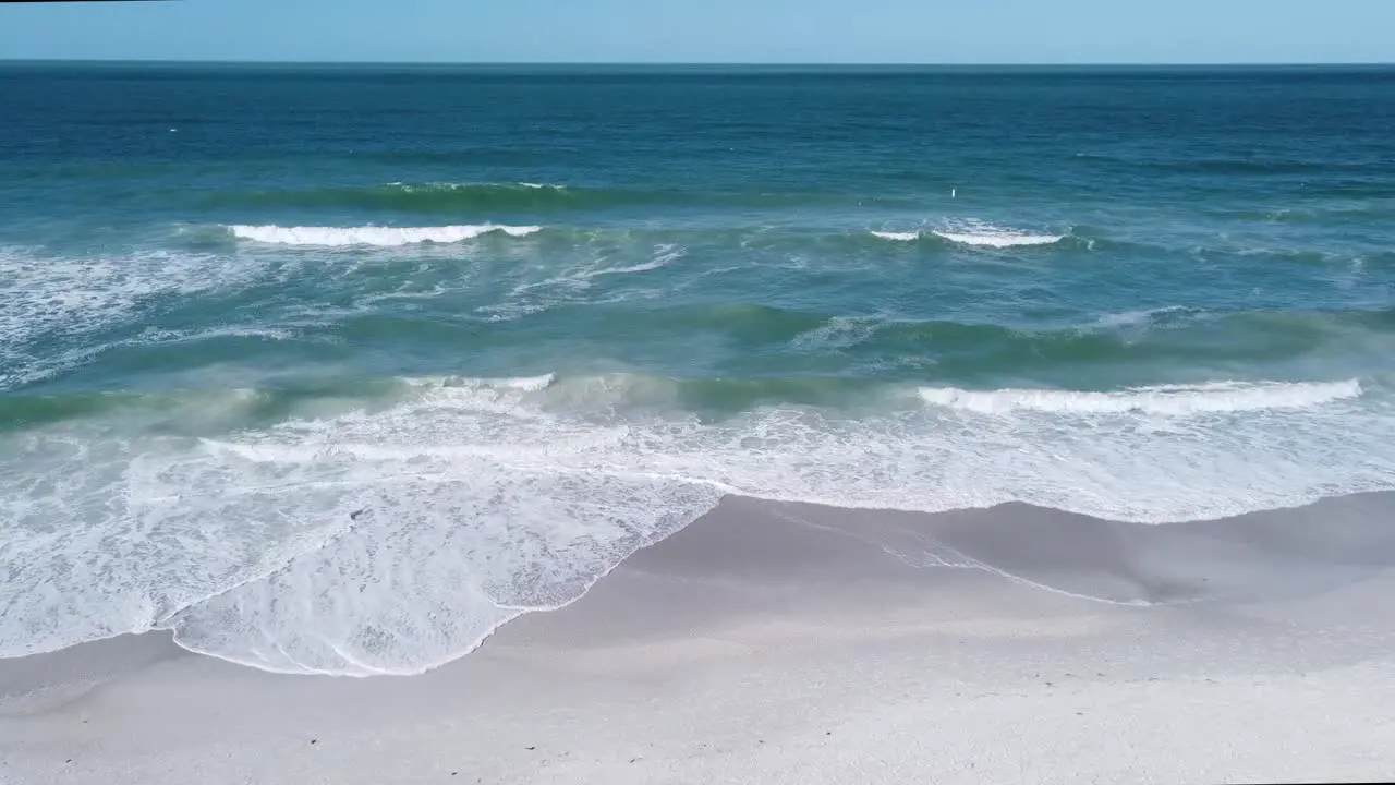 Aerial drone view of ocean waves