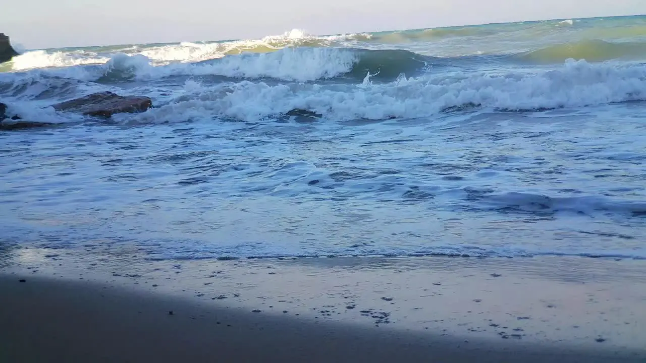 Breakers on the beach Sidari Corfu