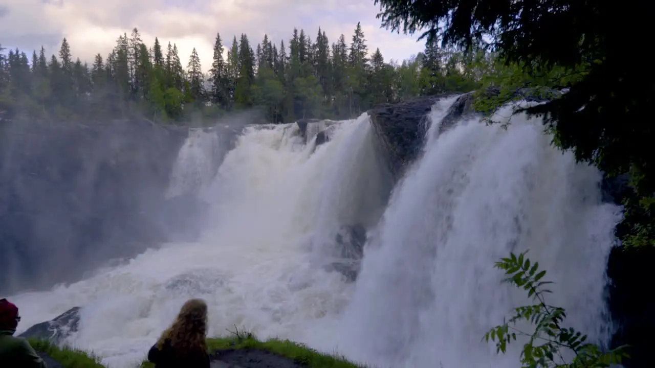 Ristafallet in Northern Sweden is one of the biggest waterfalls with the most amount of water falling continuously every day