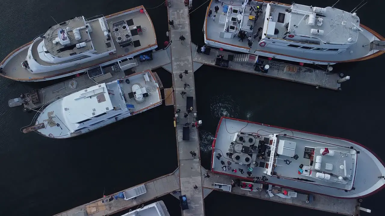 Overhead view of HM Landing dock Patriot Sportfishing Excalibur