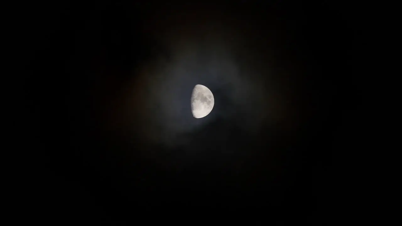 Moon With Cloud Halo