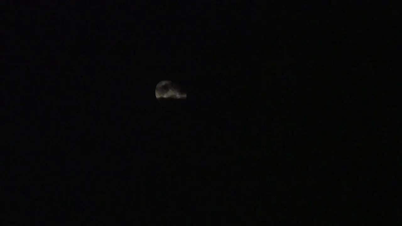 Moon and clouds over the skies of Mexico