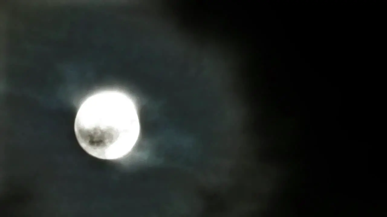 Moon and Clouds Stock Video 