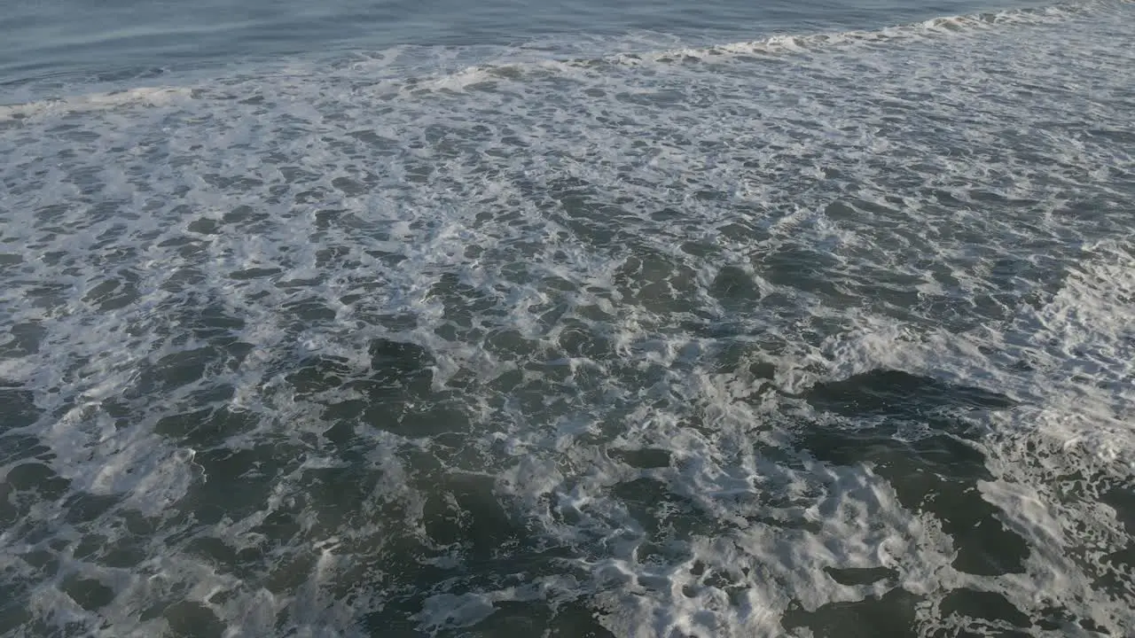 Sea Waves From Crystal Clear Ocean During Summer At Long Beach Island In New Jersey USA