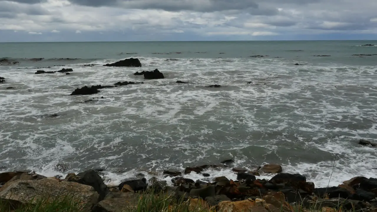 New Zealand Waves On Rocks At Kaka PointMov