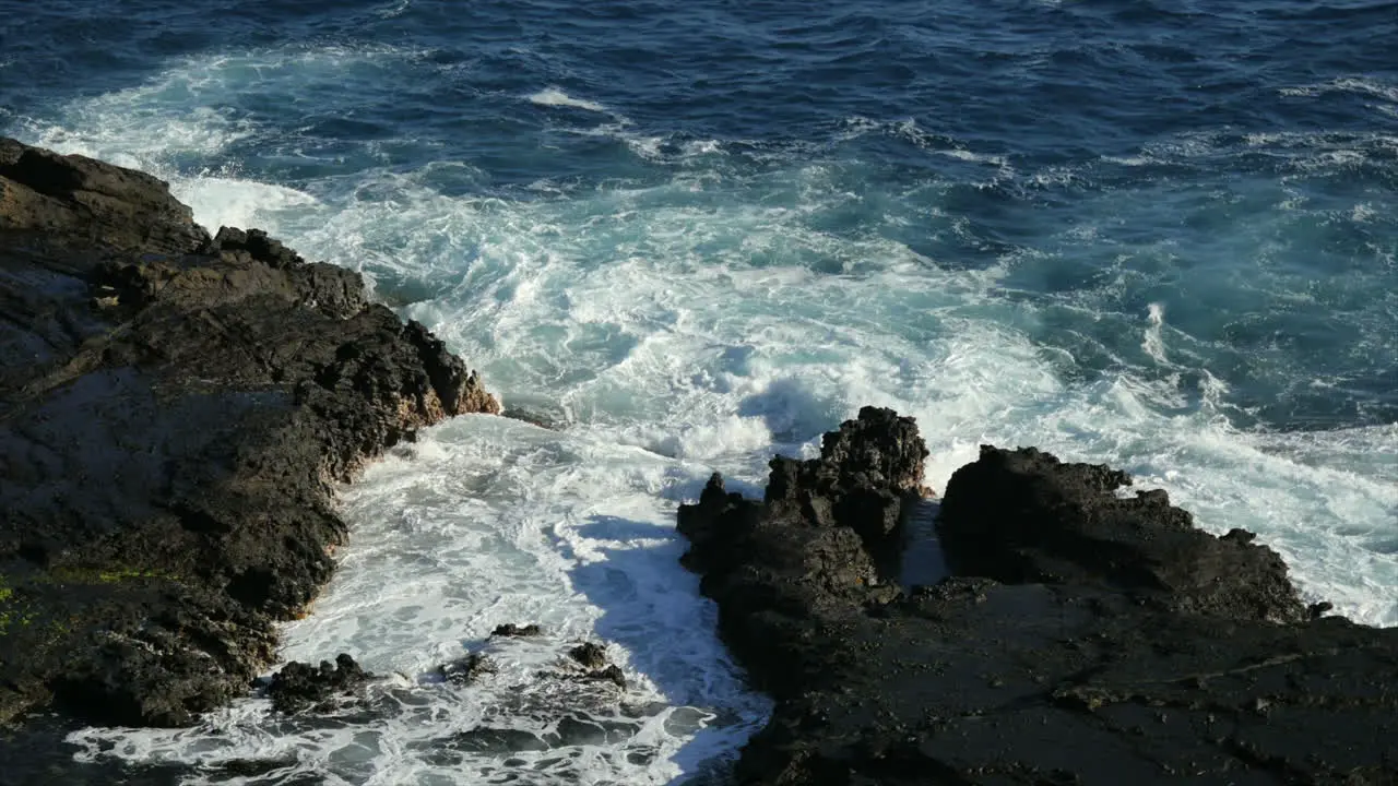 Oahu Rocks And Waves With Vivid Colors