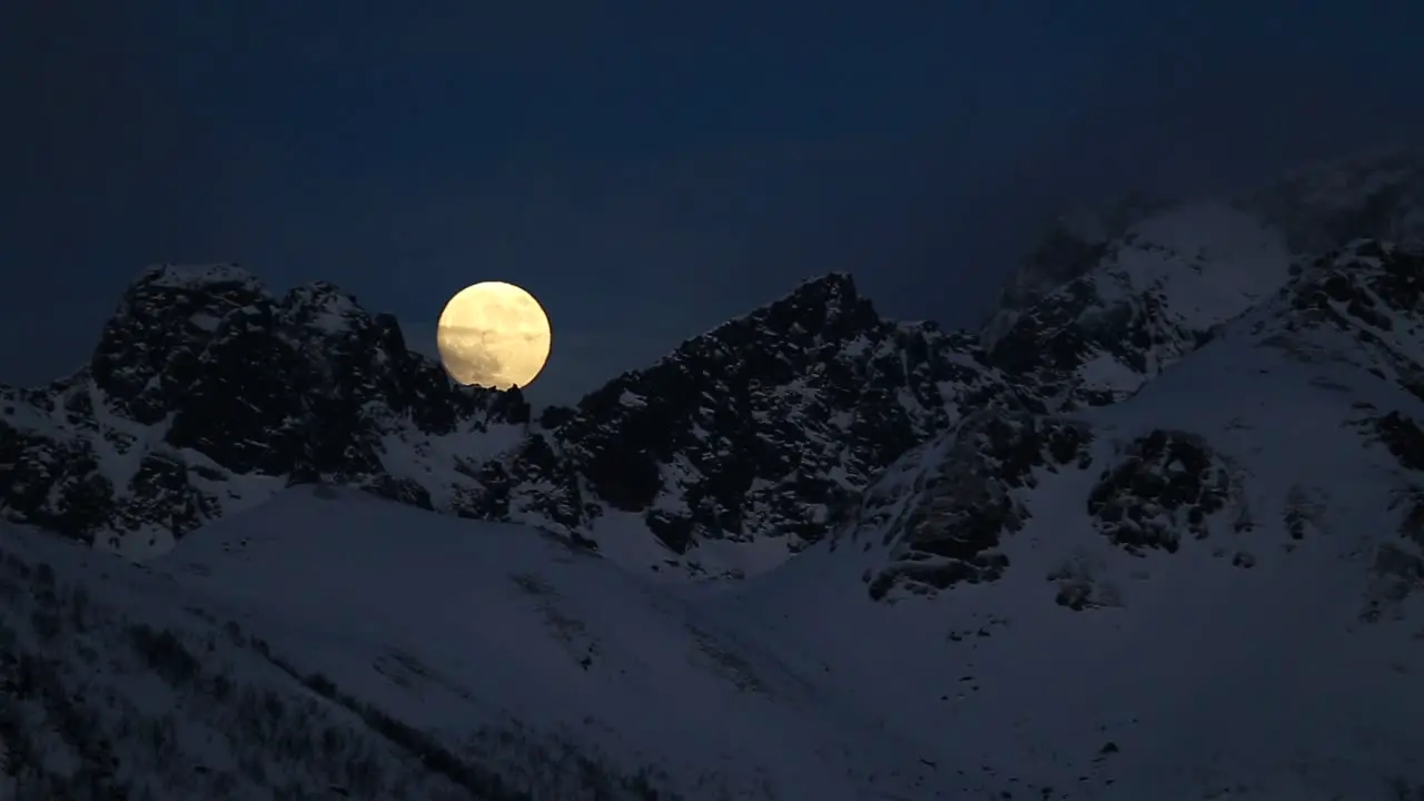 Watching a very amazing full moon set Norway