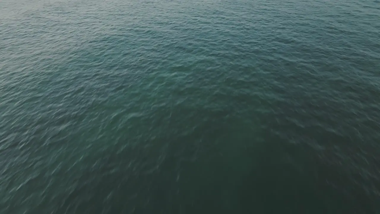 Aerial flyover of the ocean off the Florida coast