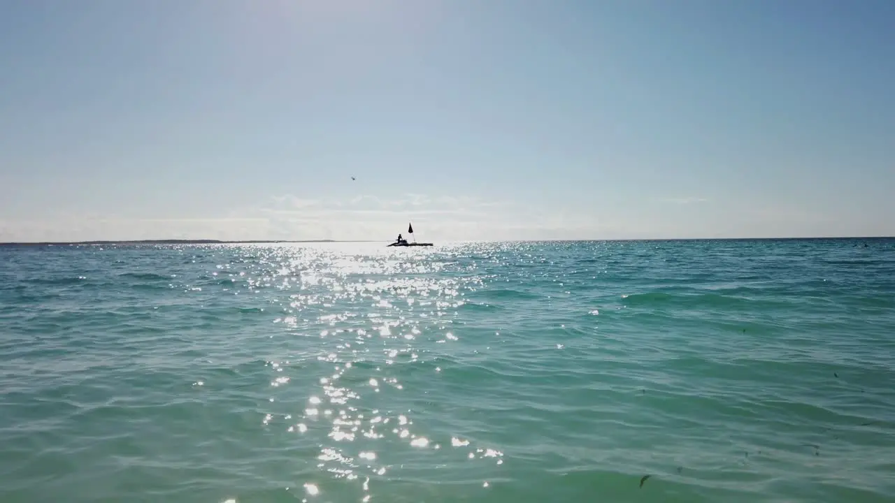 Low angle view of calm clear ocean