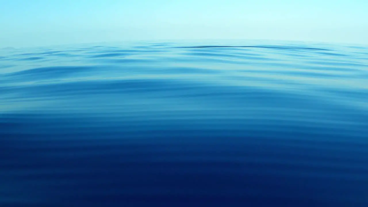 Beautiful calm smooth ocean waves slow motion