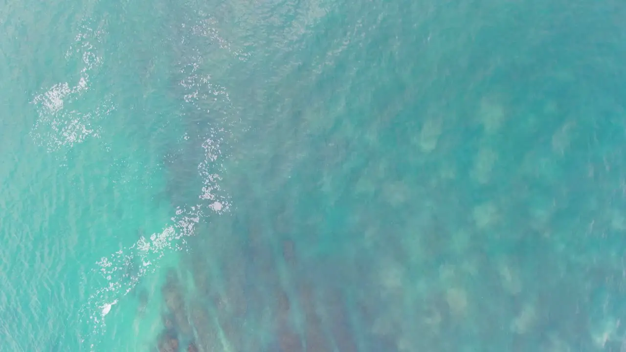 Calm crystal clear ocean water with visible bottom