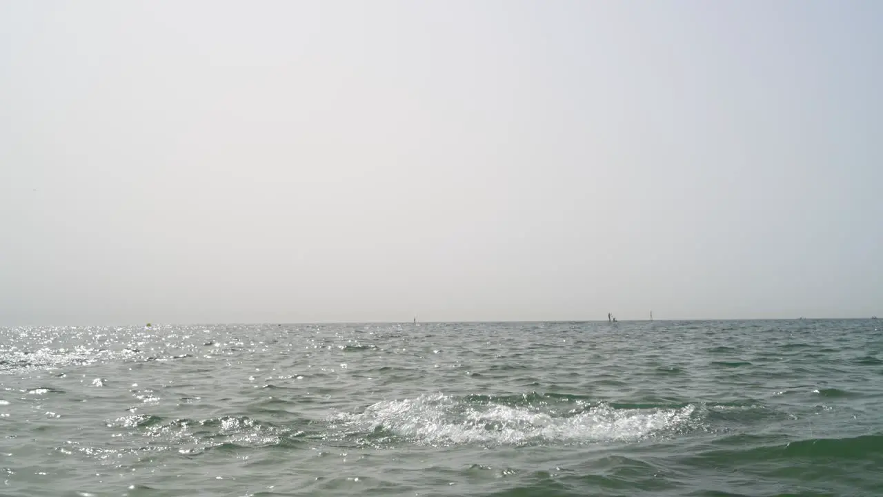 Black athlete football player doing aqua training at the beach in the ocean