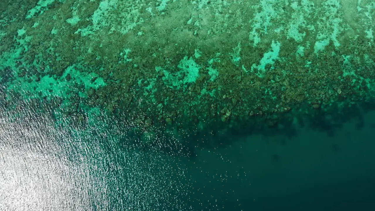 Aerial tilt up shot reavealing of beautiful tropical island on Andaman Sea in Thailand Koh Kradan