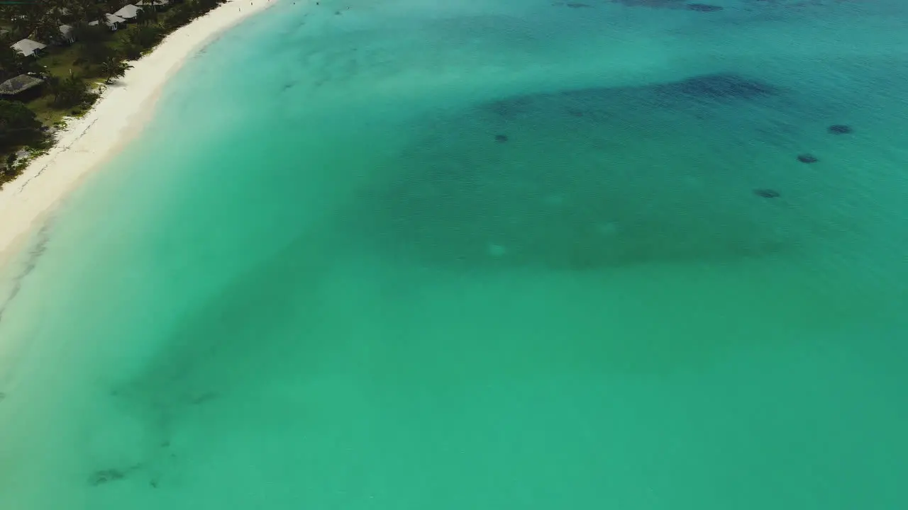 Flyover above bay of Chateaubriand New Caledonia