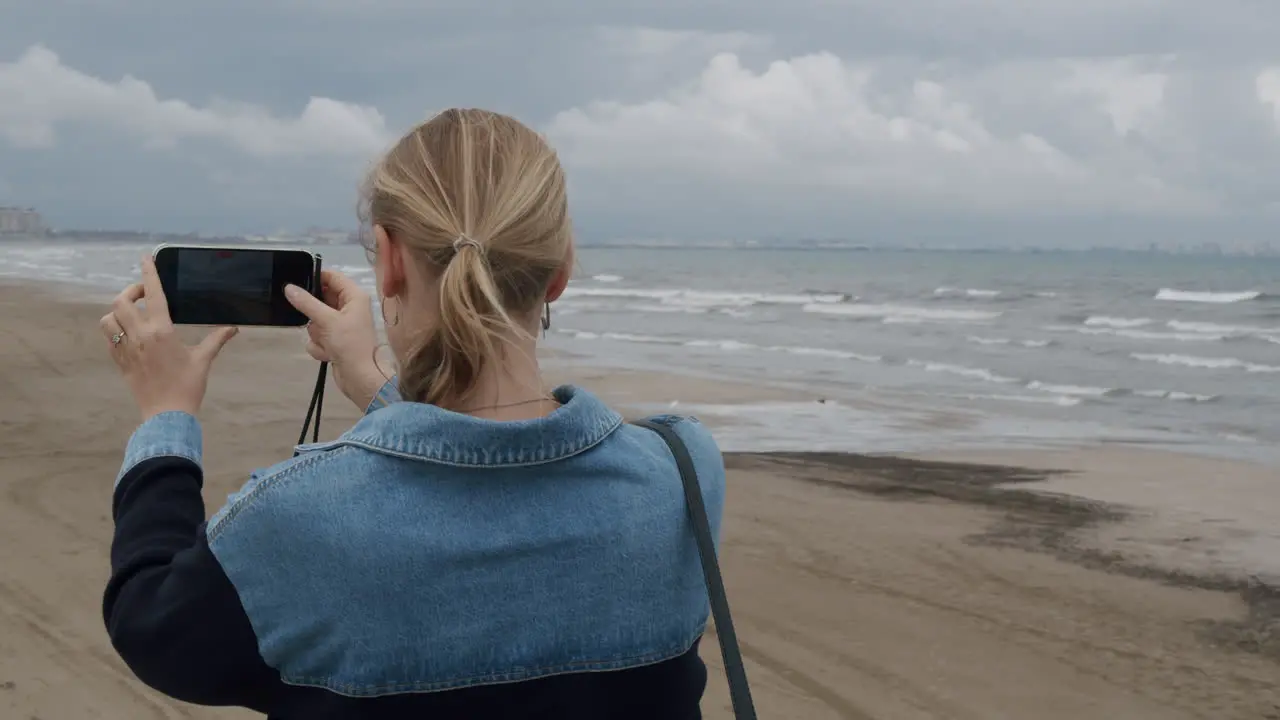 Woman making new video for social media post