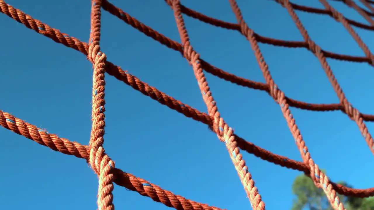 Net rope during obstacle course