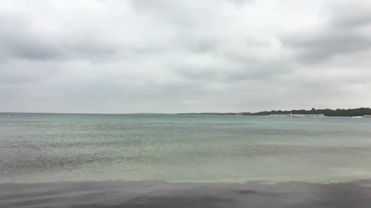 San Cataldo sand beach near Lecce in Italy with panning effect