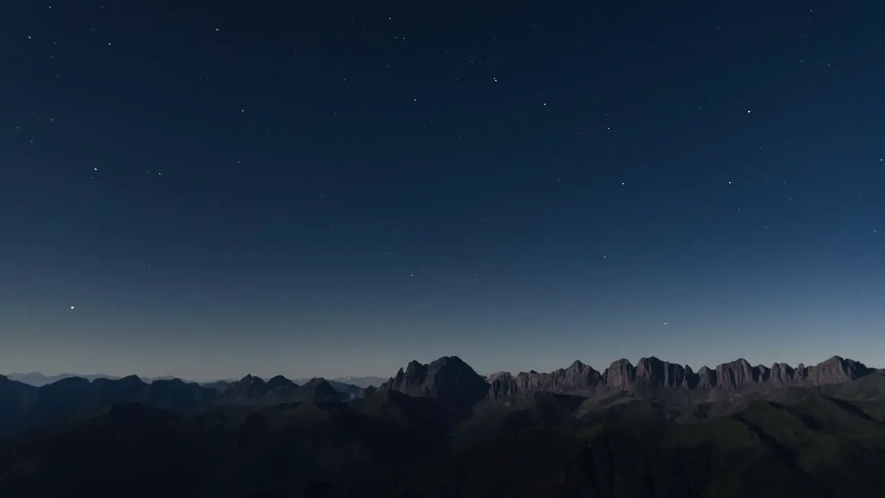 Night Stars Sky on Lagorai a Mountain Chain in Trentino