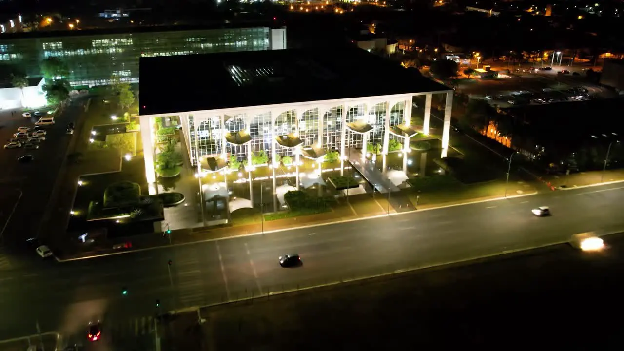 Night scape of downtown Brasilia Brazil