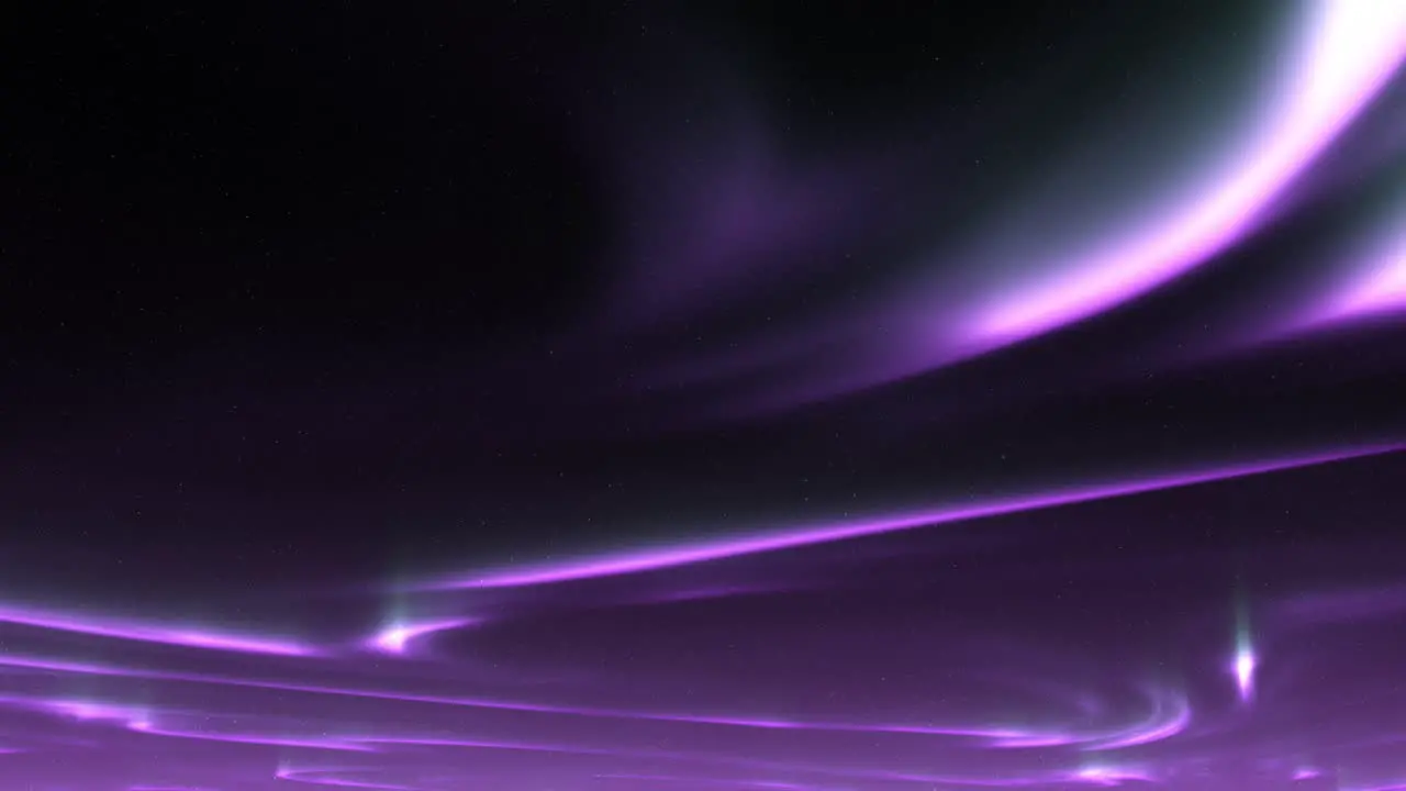 Purple Aurora Borealis With Starry Sky low angle